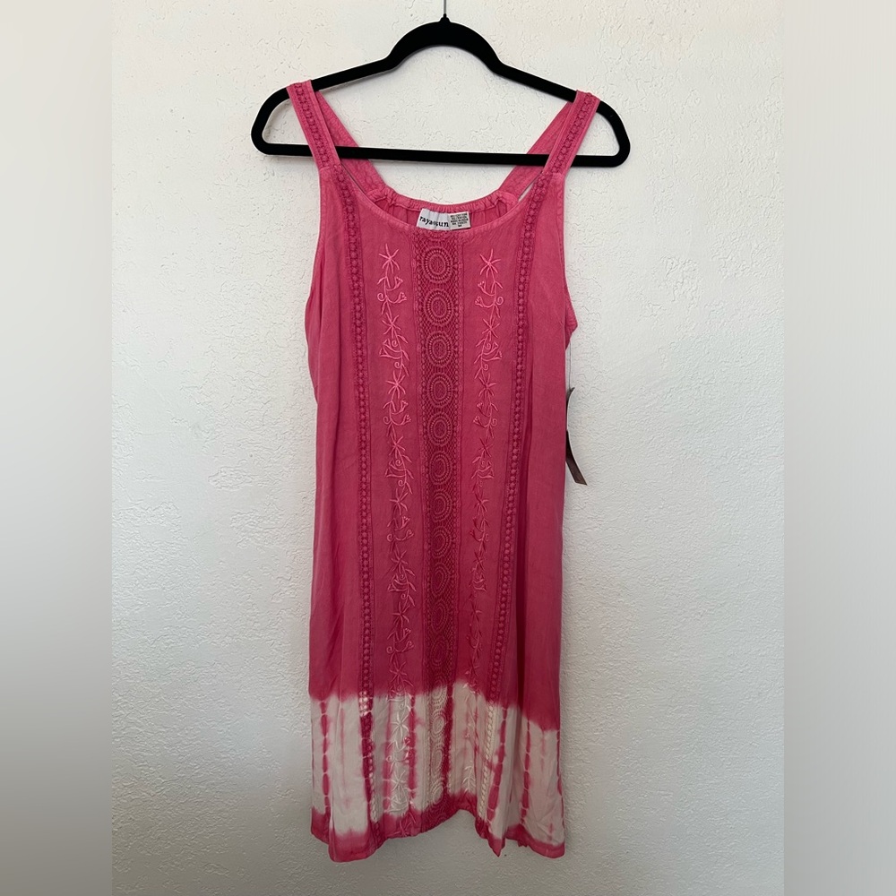 Raya Sun TieDye embroidered 60% Cotton 40% Rayon sleeveless dress